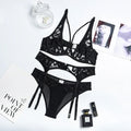 Three-piece Lace Sexy V-neck See-through Body Shaping Underwear - DanaFashionstore