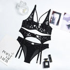 Three-piece Lace Sexy V-neck See-through Body Shaping Underwear - DanaFashionstore