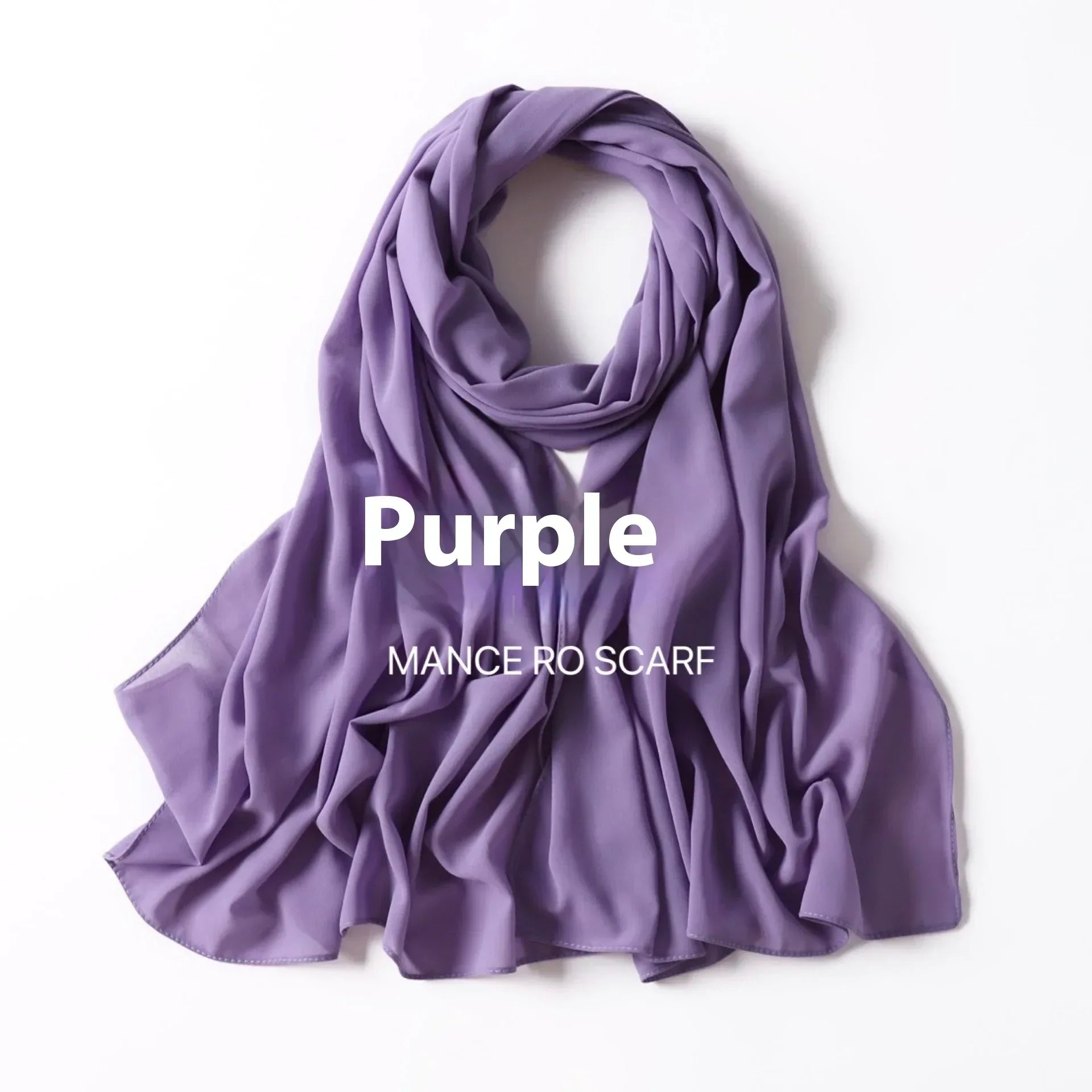 Pure Color Pearl Chiffon Scarf Headcloth Veil Chiffon Scarf - DanaFashionstore