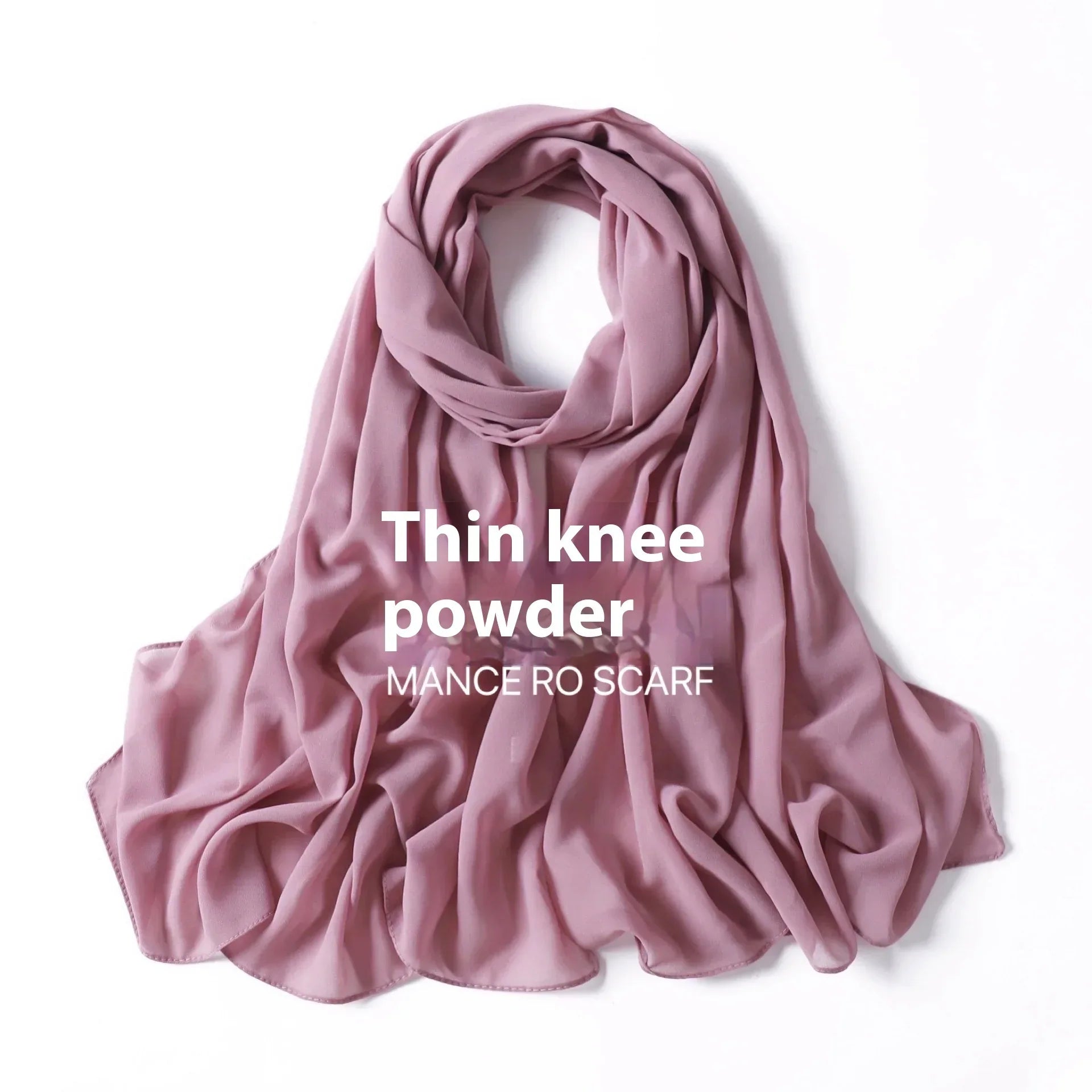 Pure Color Pearl Chiffon Scarf Headcloth Veil Chiffon Scarf - DanaFashionstore