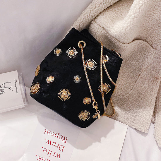 Women's Fashion Velvet Bucket Bag - Dana Fashion