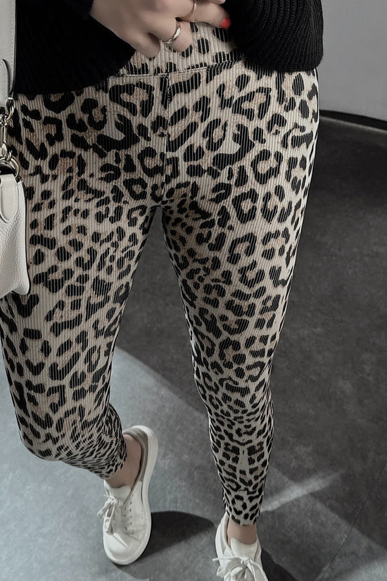 Comfortable High Waist Soft Leopard Print Home Trousers - Dana Fashion