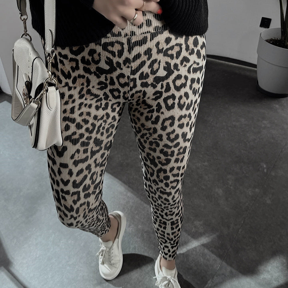 Comfortable High Waist Soft Leopard Print Home Trousers - Dana Fashion