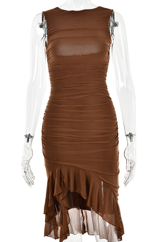 Summer Slim Skinny Sleeveless Dress For Women Fashion Party Club Dresses