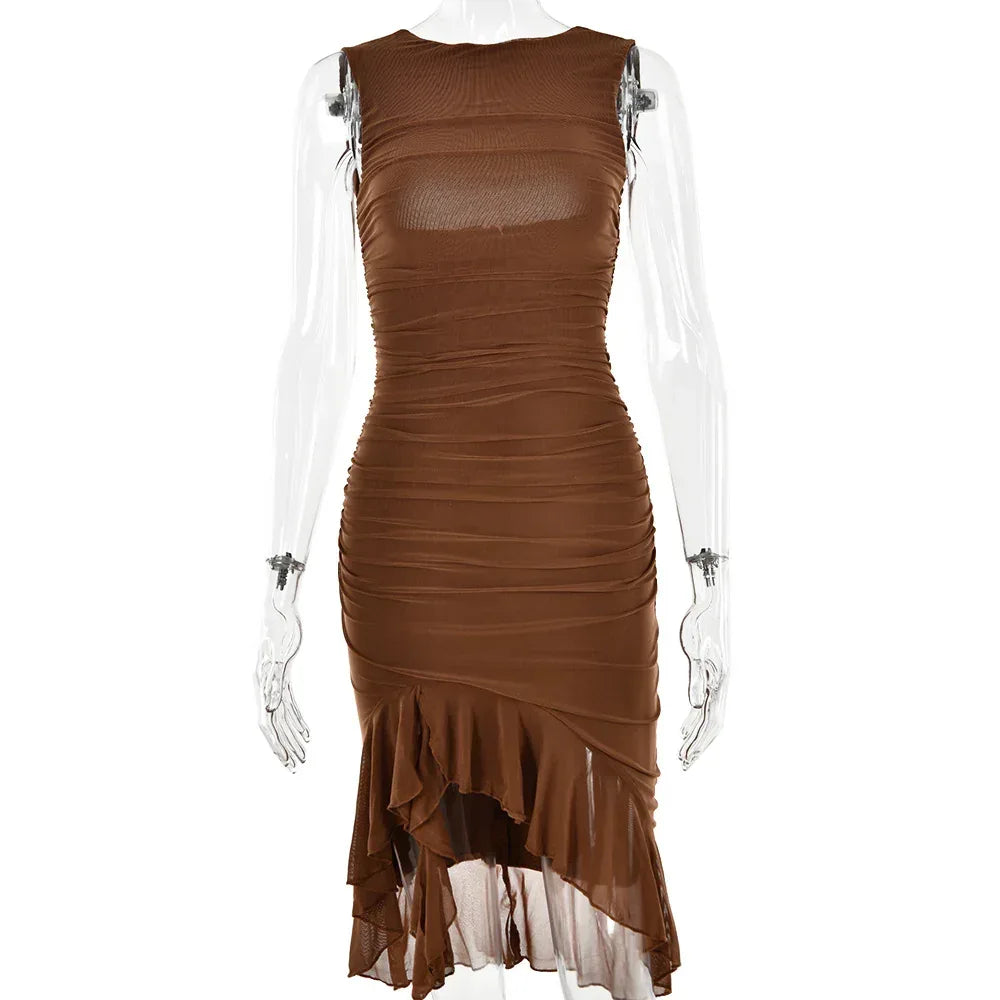 Summer Slim Skinny Sleeveless Dress For Women Fashion Party Club Dresses - DanaFashionstore