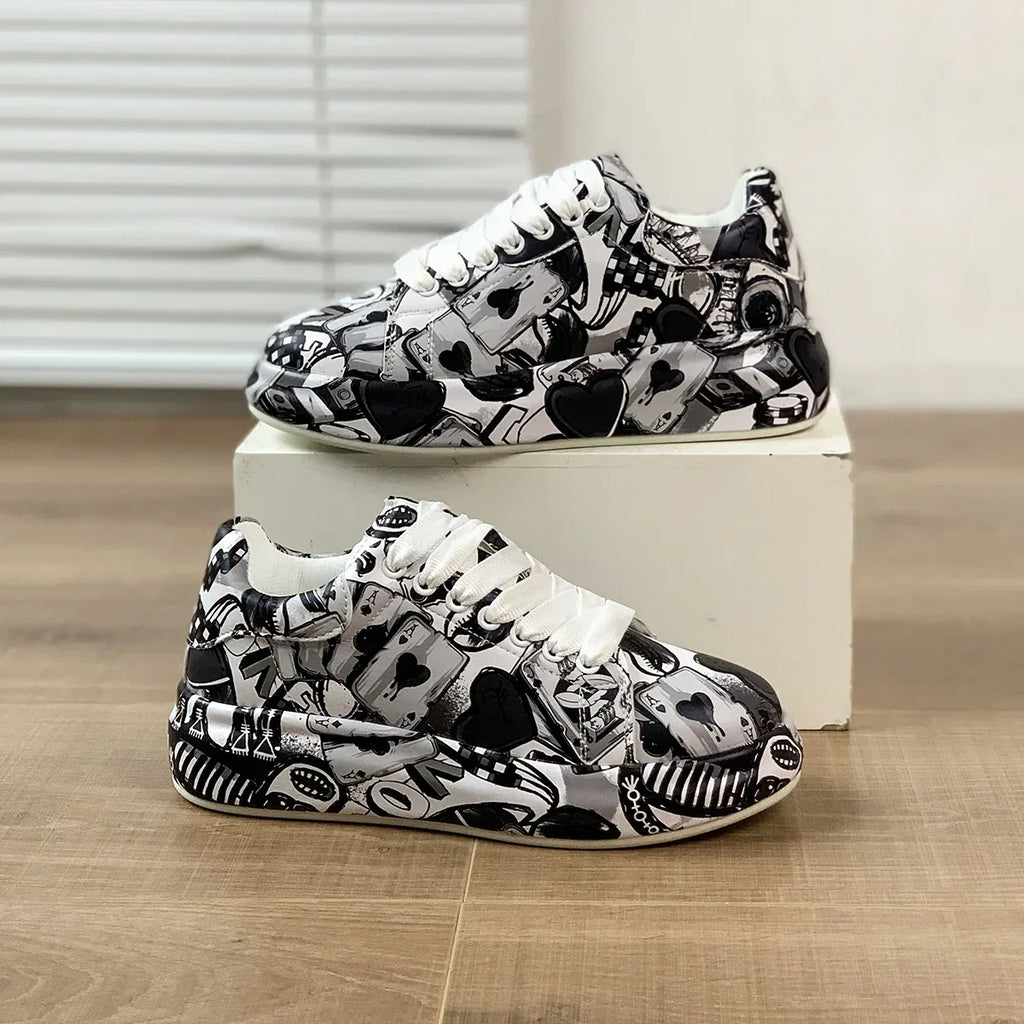 Hand-painted Shoes Women's Platform Casual Shoes Painted Sports - DanaFashionstore
