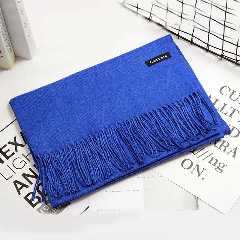 Women's Cashmere Warm Red Annual Meeting Scarf - DanaFashionstore