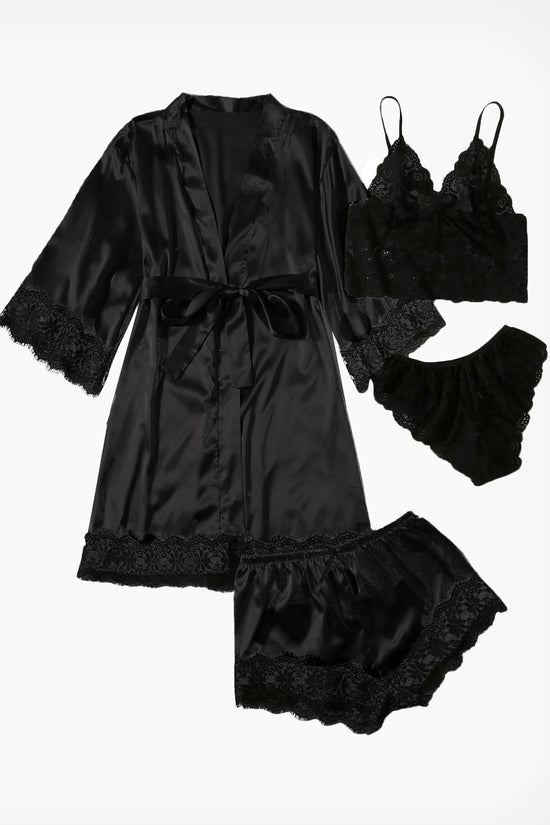 Artificial Silk Plus Size European And American Nightgown - Dana Fashion