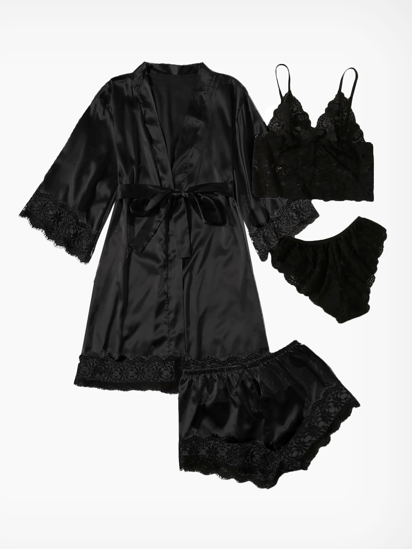 Artificial Silk Plus Size European And American Nightgown - Dana Fashion