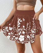 Women's Floral Print Loose Short Culottes - DanaFashionstore