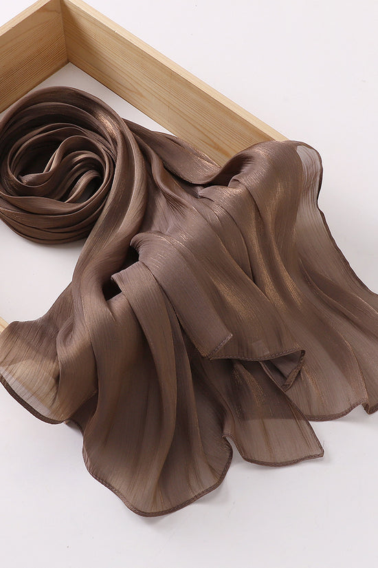 Breathable Cool Island Satin Smooth Silk Toe Scarf