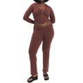 Hoodie Suit Women Leisure Sexy Zip Long Sleeve Sweater And High Waist Long Pants Set - DanaFashionstore