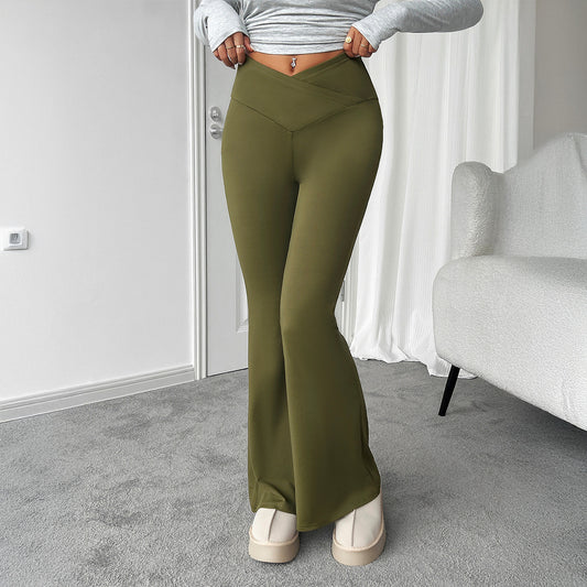 Casual Slim-fitting Belly Contracting Peach Hip Micro-pull Yoga Trousers Women's Clothing - Dana Fashion