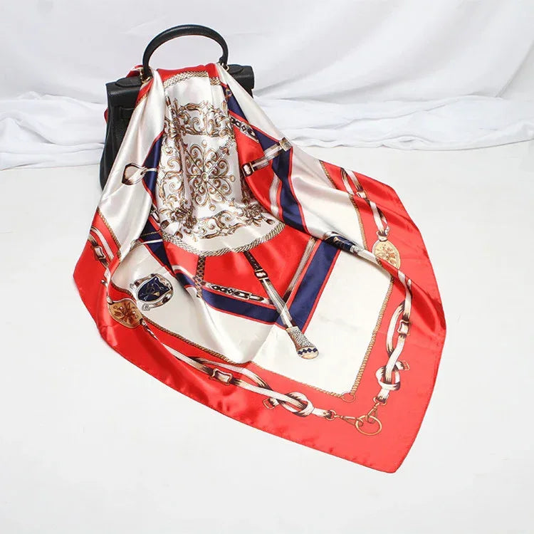 Digital Printed Square Silk Scarf - DanaFashionstore