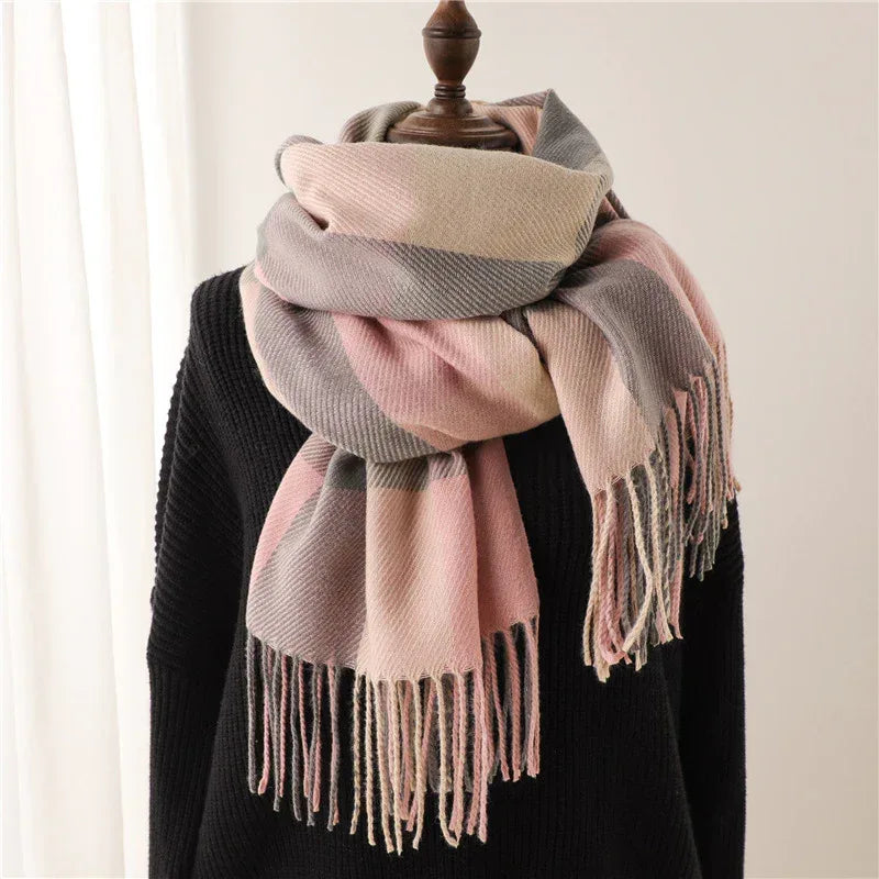 Thick Warm Outer Shawl Tassel South Korea Artificial Cashmere Scarf - DanaFashionstore