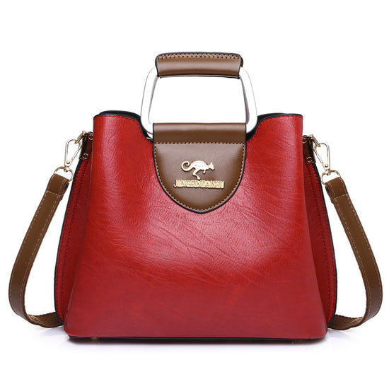 Large Capacity Totes Middle-aged High-grade Soft Leather Shoulder - Dana Fashion