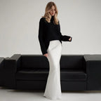 Fishtail Skirt Satin Satin Long - DanaFashionstore