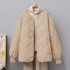 Rhombus Down Jacket Women's Short Coat - DanaFashionstore