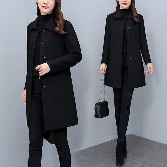 Autumn And Winter Woolen Coat Women