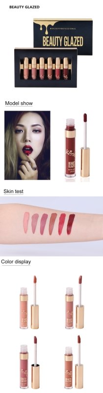 6Pcs/set Liquid Matte Lipstick Easy To Wear Long-lasting Lip $25.00 Dana Fashion Net content: Ten makeup 6Pcs/set Liquid Matte Lipstick Easy To Wear Long-lasting Lip