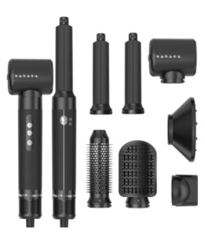 7-in-1 Hot Air Comb Automatic Curling Wand $159.00 Dana Fashion Color: Black Electrical outlet: US Beauty Tools Product information: Product category: Hair straighteners Casing process: PTC+ABS Function: Hair dryer for straight and curly hair Heat conduct