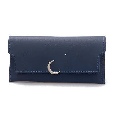 Star Moon Rivet Zipper Soft Leather Coin Wallet - DanaFashionstore