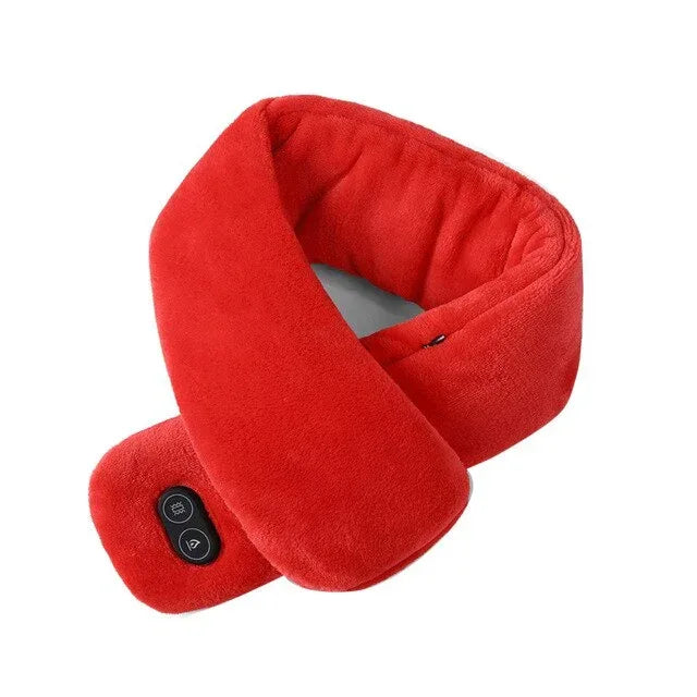 Women Men Soft Temperature Control Pain Relief Cervical Massage Shoulder Neck Wrap USB Heated Scarf Shawl Washable Winter Warm - DanaFashionstore
