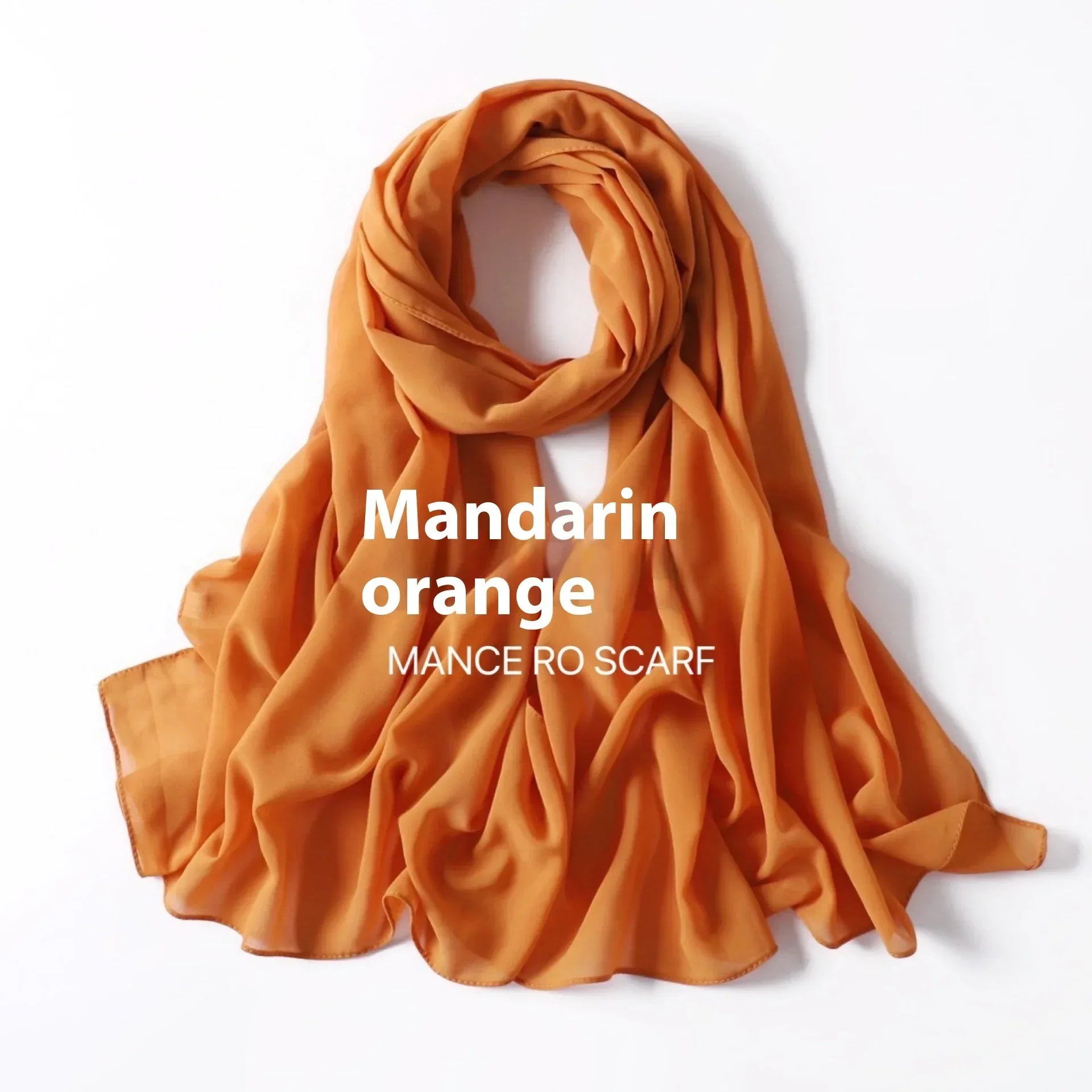 Pure Color Pearl Chiffon Scarf Headcloth Veil Chiffon Scarf - DanaFashionstore