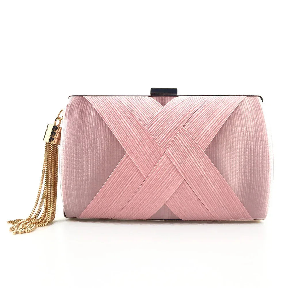 Dinner Satin Fashion Tassel Clutch - DanaFashionstore