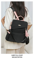 Oxford Cloth Stitching Women'S Backpack Anti-Theft Back Zipper Girls Schoolbag Casual Travel Double Shoulder Backpack - DanaFashionstore