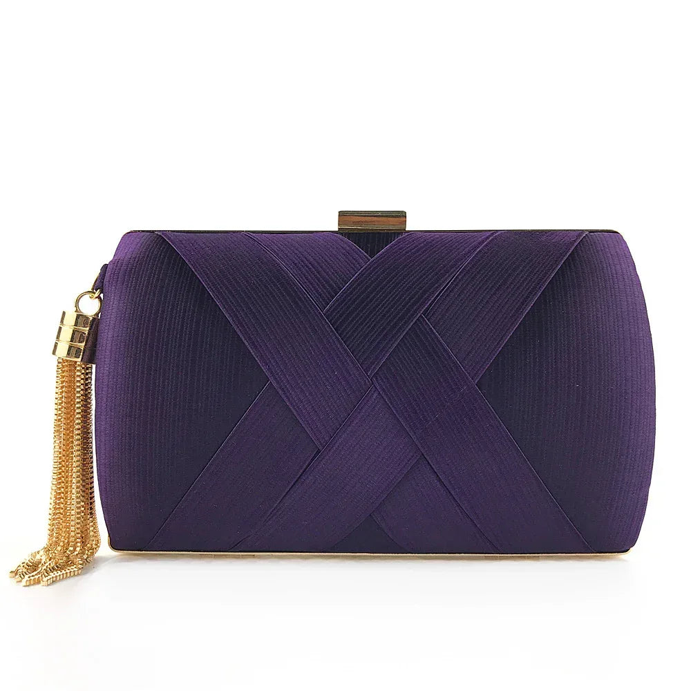 Dinner Satin Fashion Tassel Clutch - DanaFashionstore