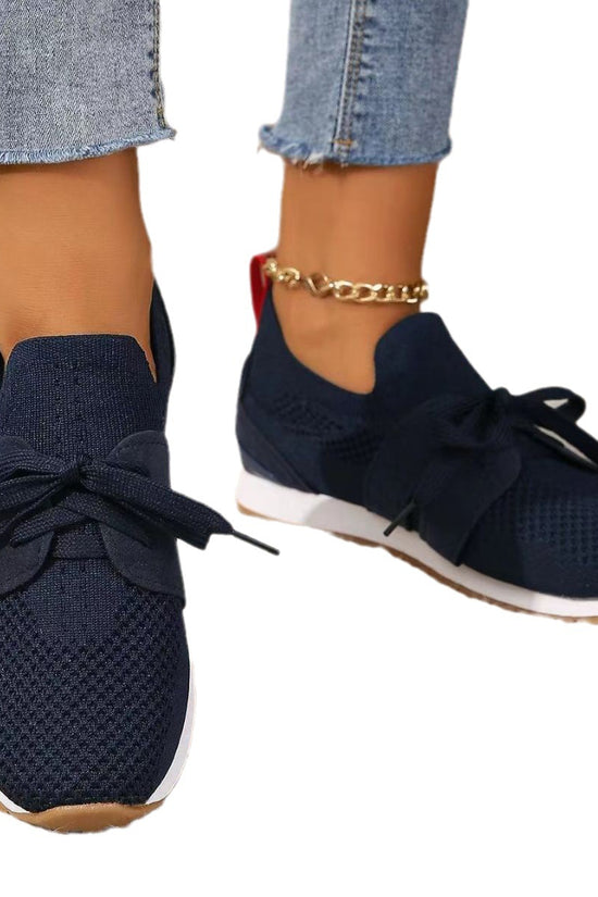 Women's Comfortable Fly Woven Mesh Lace-up Casual Shoes
