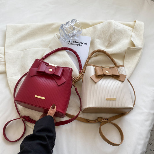 New Special-interest Design Bowknot Color Matching Shoulder Messenger Bag - Dana Fashion