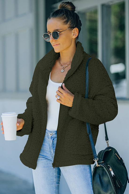 Fashionable Plush Warm Jacket Women