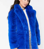 Faux Fur Coat Women 2025 - Long Sleeve Warm Plus Size Winter Jacket - DanaFashionstore