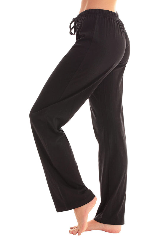 Drawstring Plaid Print Trousers Casual Loose Sports Home Pants Women