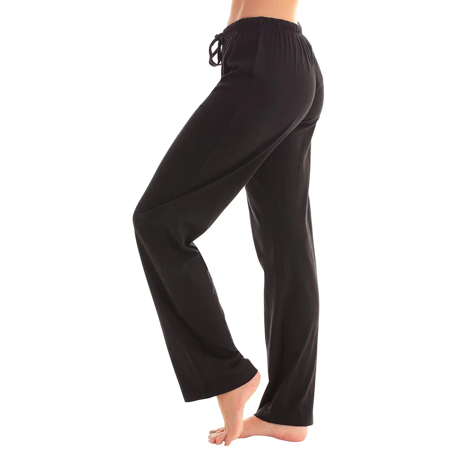 Drawstring Plaid Print Trousers Casual Loose Sports Home Pants Women - DanaFashionstore