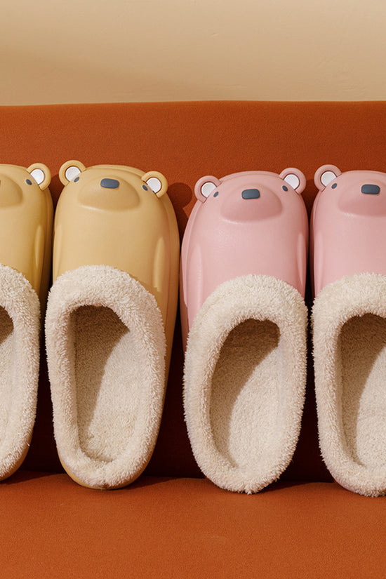 Home Non-slip And Warm Cartoon Bear Slippers