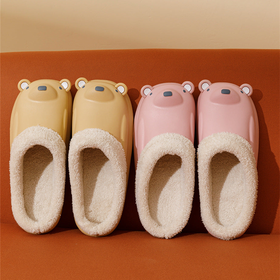 Home Non-slip And Warm Cartoon Bear Slippers