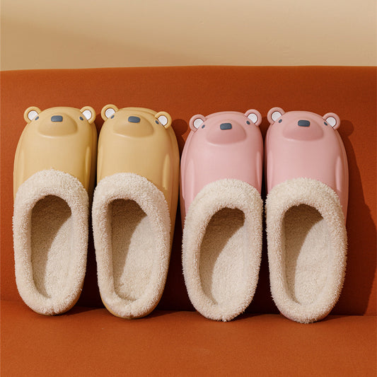 Home Non-slip And Warm Cartoon Bear Slippers