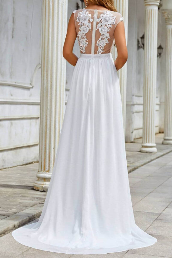Chiffon Lace Trailing Wedding Large Swing Dress $52.47 Dana Fashion Color: White size: 2XL Women's clothing Product information: Fabric name: chiffon Applicable scenario: Wedding Color: White Sleeve type: sleeveless Main fabric composition: Polyester (pol