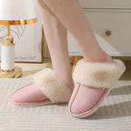 Winter Warm Plush Home Slippers Indoor Fur Slippers Women Soft Lined Cotton Shoes Comfy Non-Slip Bedroom Fuzzy House Shoes Women Couple - DanaFashionstore