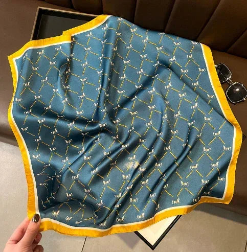 Fashionable Stylish Silk Scarf Artificial Silk Square All-matching - DanaFashionstore