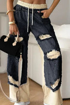 Fashion Ins European And American Street Stitching Pants - DanaFashionstore