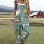 Digital 3D Print Button Suspenders 2026 - Casual Trousers Jumpsuit - DanaFashionstore