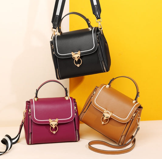 Fashion Lady Handbag Women Chic Shoulder Purse Female Split Leather Stylish Crossbody Bags Large Capacity - Dana Fashion