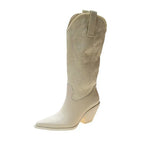 Net Red Embroidered Western Cowboy Boots - DanaFashionstore