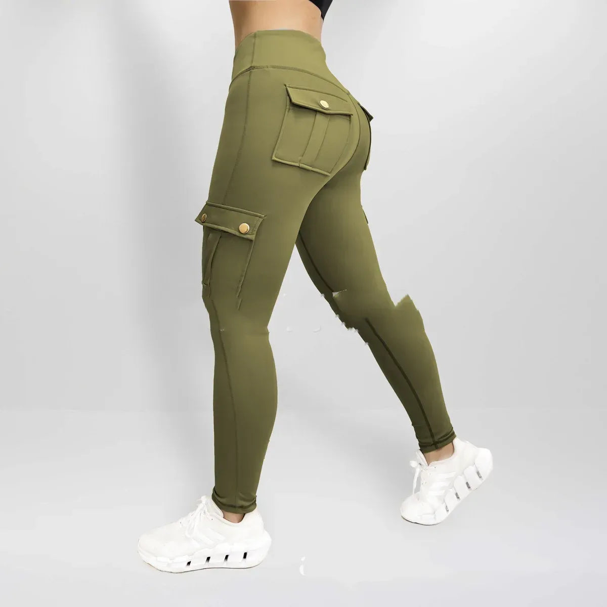 Workwear With Pocket Fitness Pants For Women High Elastic Tight - DanaFashionstore