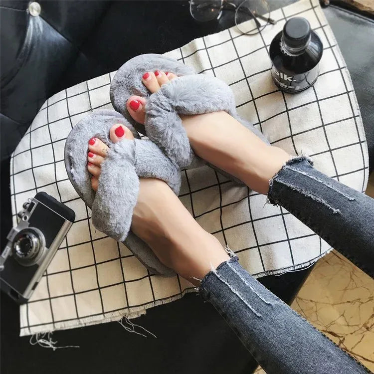 Winter fashion women's home fur slippers - DanaFashionstore