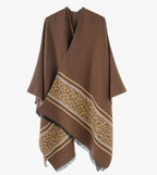 Women's Jacquard Silver Silk Shawl - DanaFashionstore
